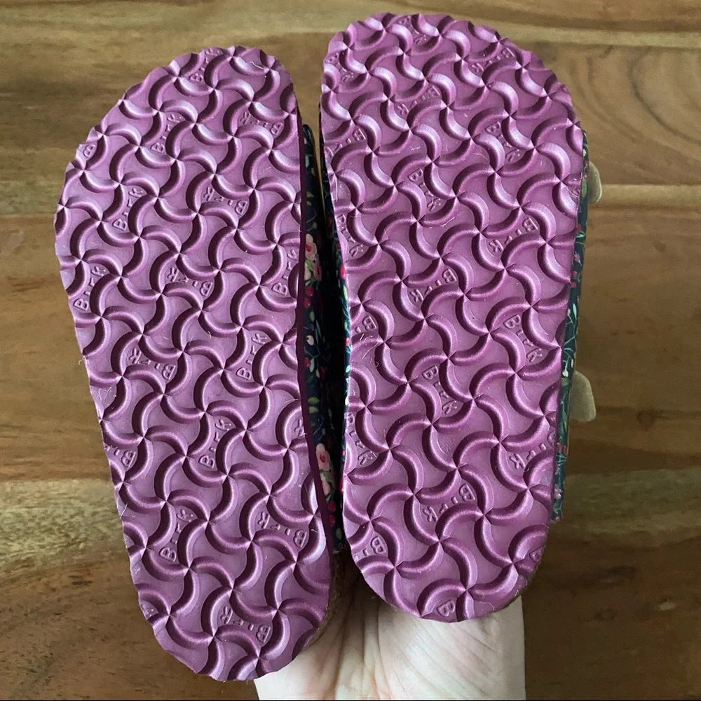 New Birkenstock Girls Florida Birko-Flor Floral Sandals - Picture 4 of 5